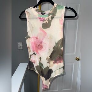 Floral Sleeveless Bodysuit EXPRESS